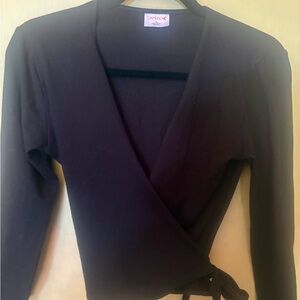 Capezio Black Wrap Ballet Top